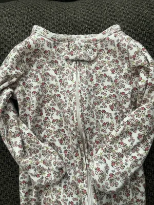 Flower footie White Size newborn thumbnail 2