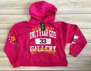 Only Fear God Pink Graphic Hoodie Pink Large NWT thumbnail 1