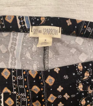Sky And Sparrow Patterned Flare Pants thumbnail 6
