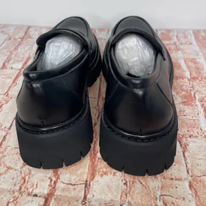 Black Faux Leather Platform Loafers Size: Men’s 6 (fits a Women’s 8) thumbnail 7