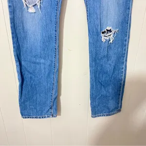 Levis 501 Womens Jeans Button Fly Blue Jeans Size 27x32 thumbnail 2
