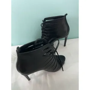 RARE ZARA HIGH HEEL Sandal STYLE HEELED BOOTS EU‎ 37size 6.5 Black thumbnail 5
