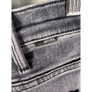 Mother Hustler Ankle Fray Gray Wash High Rise Crop Jeans Made in USA‎ thumbnail 3