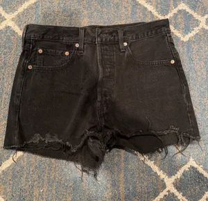 Women’s Levi’s Black Jean Shorts  thumbnail 1