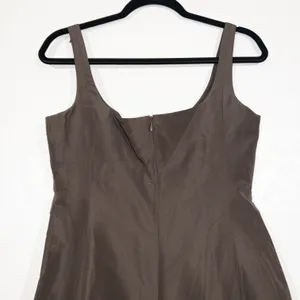 NWT J. Crew Espresso Brown 100% Silk Fit & Flare Dress Size 8 thumbnail 6