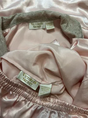 Victoria’s Secret vintage 90s gold label satin lace pajama set top shirt large thumbnail 4