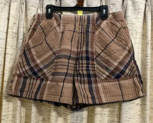 Aerie Checked Out Soft Gauze Sleep Shorts thumbnail 1