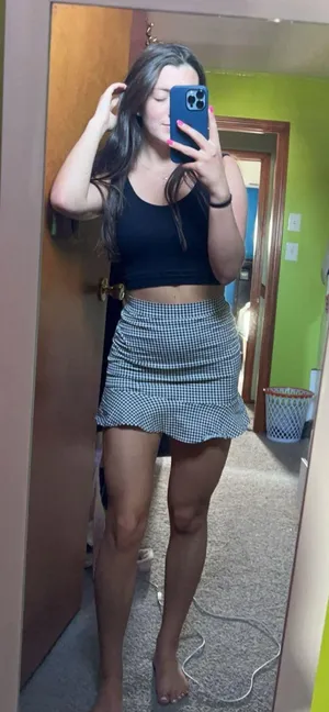Checked Skirt Black thumbnail 3