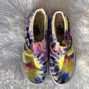 Vans Classic Slip-On Sneakers - Washed Tie Dye Multicolor - Women’s 6.5 Men’s 5 thumbnail 13