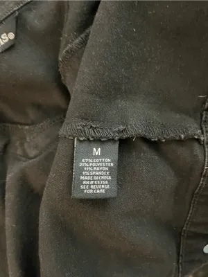 d.jeans Denim Jacket Womens Medium Black Stretch Cropped Trucker Button Front thumbnail 14