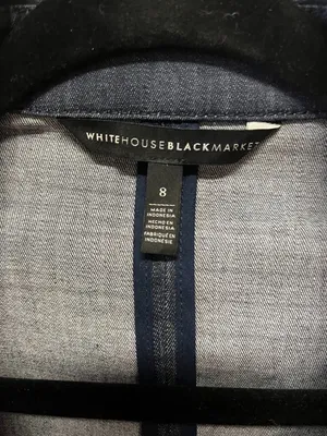 White House Black Market Denim Blazer, Women's Size 8 thumbnail 5