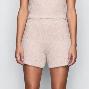 SKIMS Cozy Knit Shorts Dusk Pink Boucle High Waist Lounge Pajama 2X/3X NWT thumbnail 2