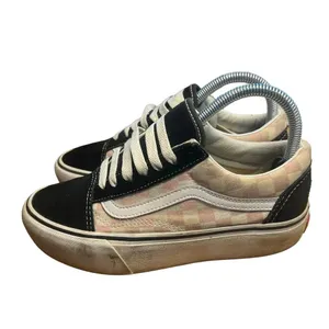 VANS Old Skool‎ Black/Pink Checkerboard Platform Canvas Suede Sneakers M4.5/W6 thumbnail 5