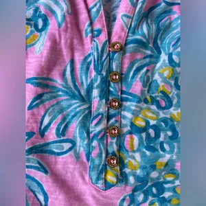 Lilly Pulitzer Pink and Blue Patterned Top thumbnail 11