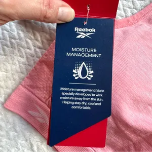 NWT Reebok Sports Bra Womens S Pink Racerback Seamless Gym Yoga Activewear thumbnail 5