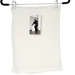 NWT Naked Wardrobe Stretchy The Tube Crop Top Women's Cream Size Small thumbnail 3