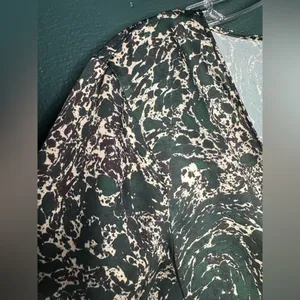 Zara Green Midi Long Sleeve Wrap Dress thumbnail 5