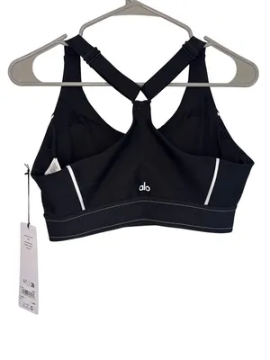 Alo Yoga Suit Up Bra in Black Large New Womens Cropped Tank Top thumbnail 6
