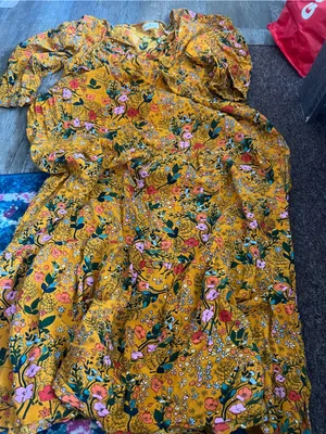 Natural Life Phoebe Maxi Dress Gold Yellow Boho Floral Women’s M oversized thumbnail 14