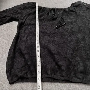 (NWT) KAREN KANE Black Floral Lace Long Sleeve Blouse thumbnail 15
