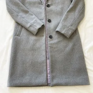 Hollister wool blend grey coat thumbnail 2