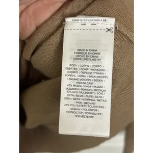Lauren Ralph Lauren Black Label Silk Modal Blend Tan Turtleneck Minimalist XS thumbnail 5