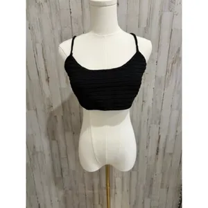 NWT SKIMS Cropped Cami Top Womens 4XL Black‎ Tie-Back Spaghetti Straps thumbnail 2
