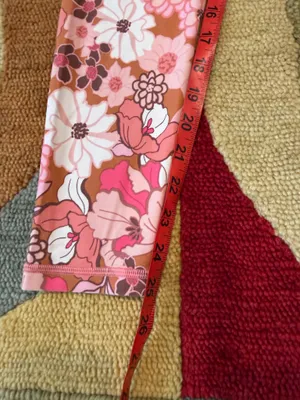 Offline by Aerie Real Me 7/8 Leggings High Rise Crossover Waistband Floral M thumbnail 2