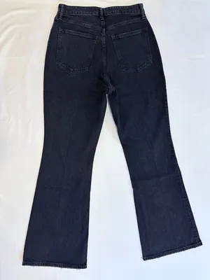NWT Abercrombie & Fitch Curve Love HR Vintage Flare Jeans – Black Pintuck 30/10R thumbnail 12