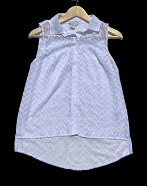 Ariat Women’s Sheer Collared‎ Button Up Tank Top Size Small thumbnail 1