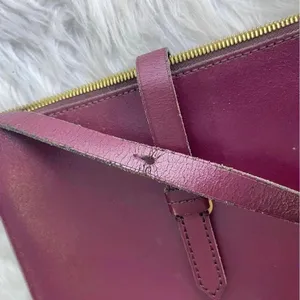 J. Crew Burgundy Leather Crossbody Purse thumbnail 4