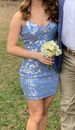 Periwinkle Windsor Dress thumbnail 1