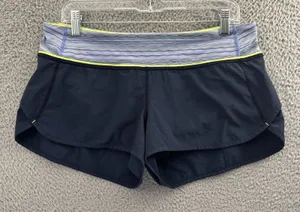 Lululemon Speed Shorts‎ Low Rise 2.5" Inkwell Navy Blue Athletic Running Women 8 thumbnail 1