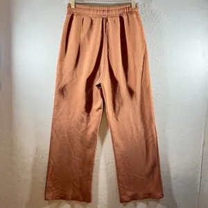 1116 | Minimalist Co-ord Lounge Set 2pc Quarter Zip Wide Leg Brown Womens‎ Small thumbnail 9