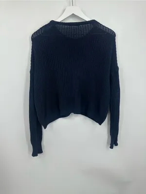 Brandy Melville Blue Open Knit Sweater One Size Boho thumbnail 6