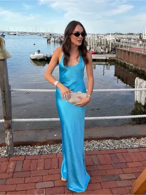 Staud Juanita Dress in Pool 6 thumbnail 11