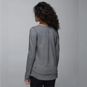 Lululemon Exhalation Pullover II in Heather Marled Black Size 12 thumbnail 2