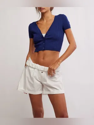 NWT Free People FP Intimately Cassie Cardi - indigo blue navy - Medium thumbnail 4
