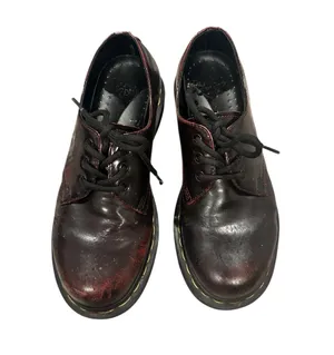 Dr. Martens 1461 Arcadia Grunge Oxblood Rub-off Distressed 3 eyelet Oxford Shoes thumbnail 1