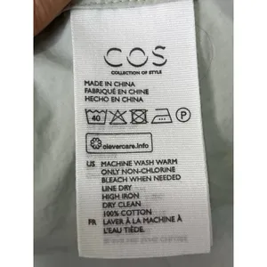 COS Smooth Cotton Top Light Gray Size 8 Oversized Minimalist Boxy Tunic thumbnail 6