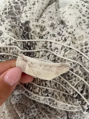 Altar'd State Mini Gray Snakeskin Skirt Size XS thumbnail 2
