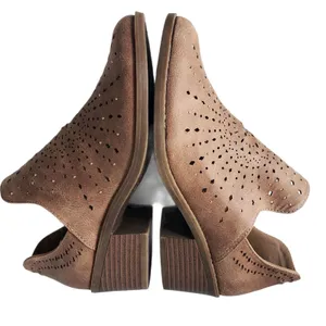 Fergalicious Wyatt Ankle Women's Boot Sz 5.5M Festival Boho Western Perforated thumbnail 6
