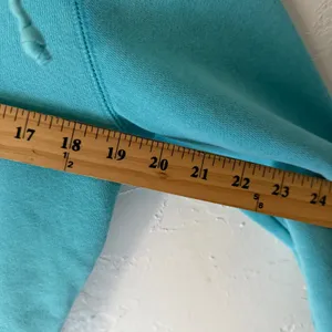Jansport Vintage 90s‎ Y2k Teal Blue Pullover Hoodie Sweatshirt Logo Women's L thumbnail 6