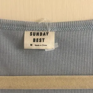 ✨Aritzia Sundays Best Ribbed Open Back Cropped Blue Sz Medium Top✨ thumbnail 5