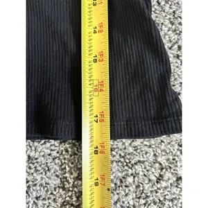 H&M Divided black ribbed short-sleeve crop top XL thumbnail 4