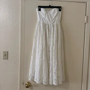 Altar'd State Karen White Lace Midi Dress Size S thumbnail 2