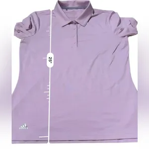 Adidas Golf Pink Short Sleeve 4-Button Polo Shirt‎ Sz S thumbnail 8
