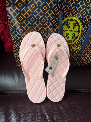 Tory Burch 2 inches platform Willa flip flop with Gold Emblem NWT Pink blossom thumbnail 1
