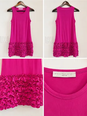 Stella McCartney Fuchsia Pink Ruffle Hem Tank Dress thumbnail 2