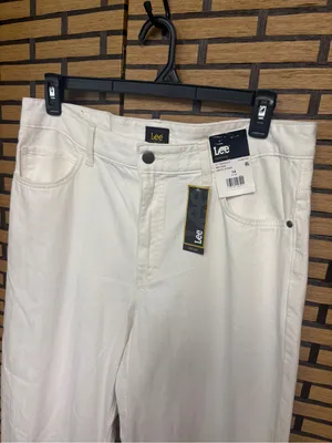 Lee white mid rise straight jeans size 14 thumbnail 5